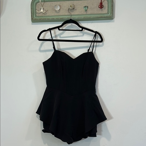 Endless Rose Black Swan sweetheart corset boned romper size medium women’s new - Picture 1 of 9